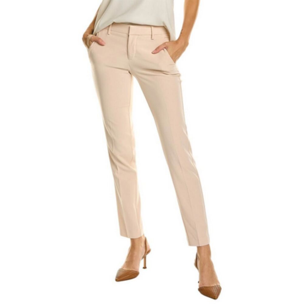 Blush Pink Zadig & Voltaire Mid-Rise Flat Front Crepe Trousers Pants (NWT)